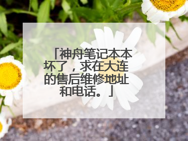 神舟笔记本本坏了,求在大连的售后维修地址和电话。