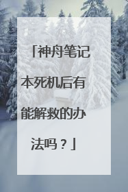 神舟笔记本死机后有能解救的办法吗?