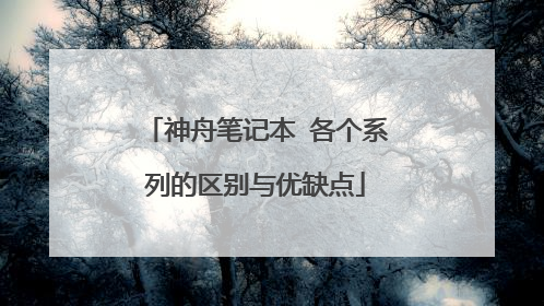 神舟笔记本 各个系列的区别与优缺点
