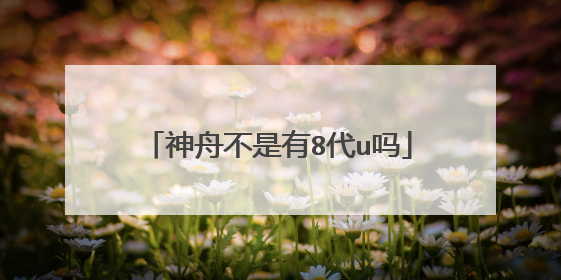 神舟不是有8代u吗