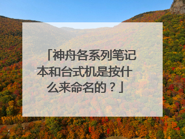 神舟各系列笔记本和台式机是按什么来命名的？