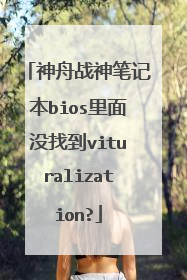 神舟战神笔记本bios里面没找到vituralization?