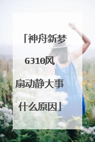 神舟新梦G310风扇动静大事什么原因