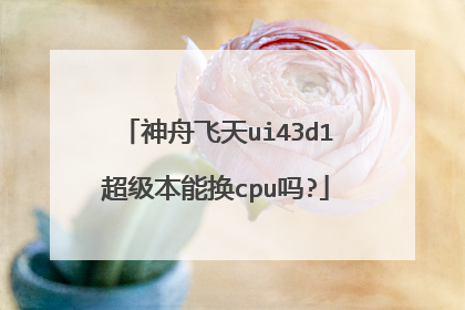 神舟飞天ui43d1超级本能换cpu吗?