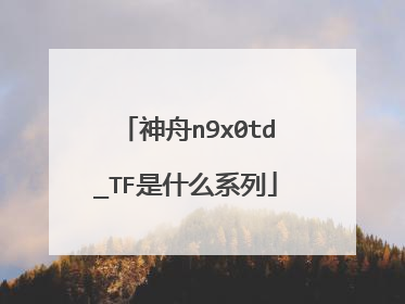 神舟n9x0td_TF是什么系列
