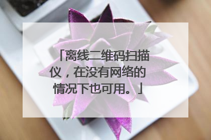 离线二维码扫描仪，在没有网络的情况下也可用。