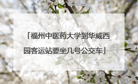 福州中医药大学到华威西园客运站要坐几号公交车