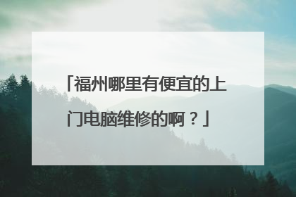 福州哪里有便宜的上门电脑维修的啊?