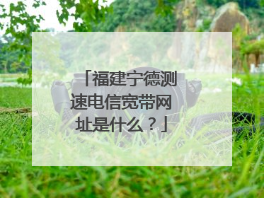 福建宁德测速电信宽带网址是什么?