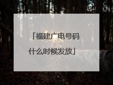 福建广电号码什么时候发放