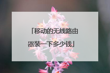 移动的无线路由器装一下多少钱