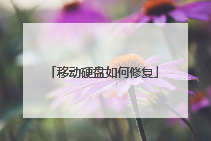 移动硬盘如何修复