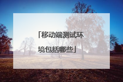 移动端测试环境包括哪些