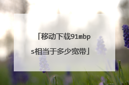移动下载91mbps相当于多少宽带