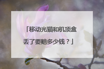 移动光猫和机顶盒丢了要赔多少钱？