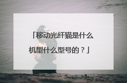 移动光纤猫是什么机型什么型号的?