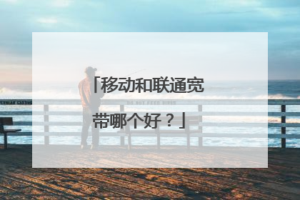 移动和联通宽带哪个好?