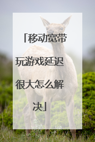 移动宽带玩游戏延迟很大怎么解决