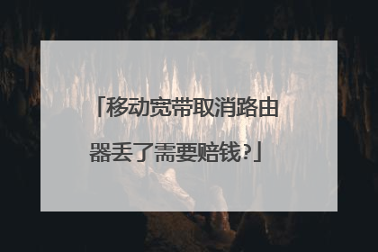 移动宽带取消路由器丢了需要赔钱?