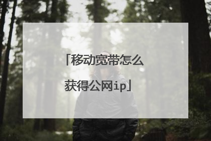 移动宽带怎么获得公网ip