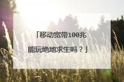 移动宽带100兆能玩绝地求生吗?