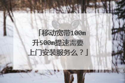 移动宽带100m升500m提速需要上门安装服务么?