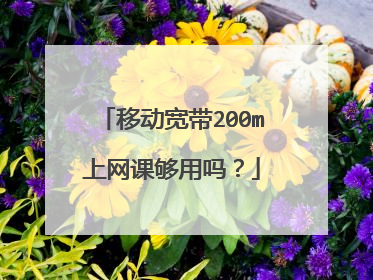 移动宽带200m上网课够用吗?