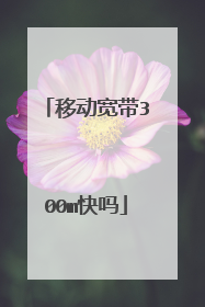 移动宽带300m快吗