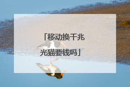 移动换千兆光猫要钱吗