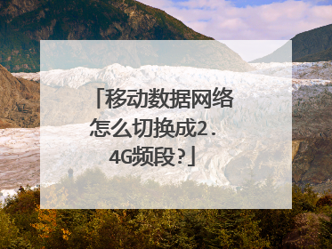 移动数据网络怎么切换成2.4G频段?