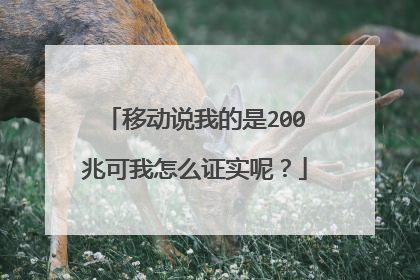 移动说我的是200兆可我怎么证实呢？