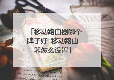 移动路由器哪个牌子好 移动路由器怎么设置