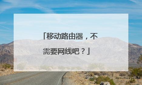 移动路由器,不需要网线吧?
