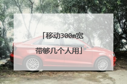移动300m宽带够几个人用
