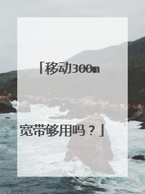 移动300m宽带够用吗？