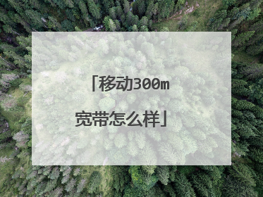 移动300m宽带怎么样