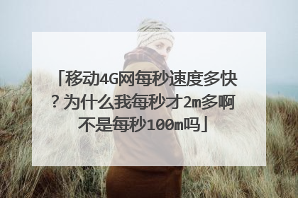 移动4G网每秒速度多快?为什么我每秒才2m多啊 不是每秒100m吗