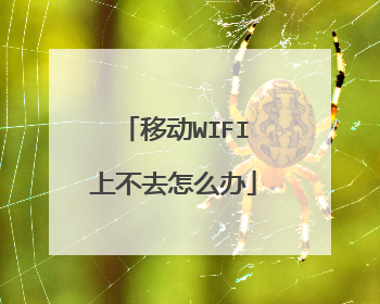 移动WIFI上不去怎么办