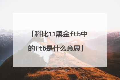 科比11黑金ftb中的ftb是什么意思