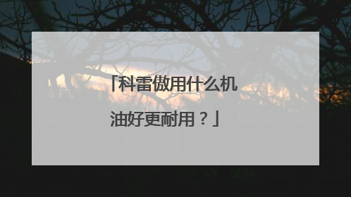科雷傲用什么机油好更耐用？