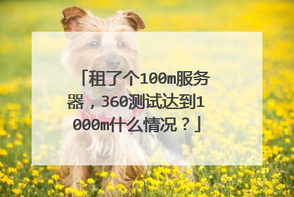 租了个100m服务器，360测试达到1000m什么情况？