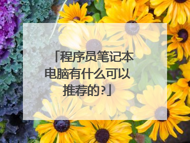 程序员笔记本电脑有什么可以推荐的?
