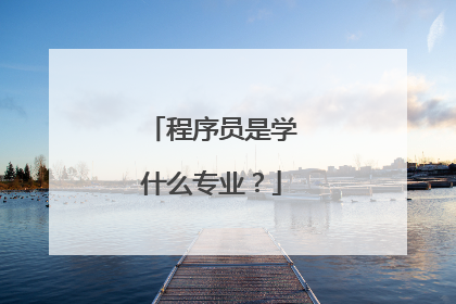 程序员是学什么专业？