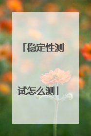 稳定性测试怎么测