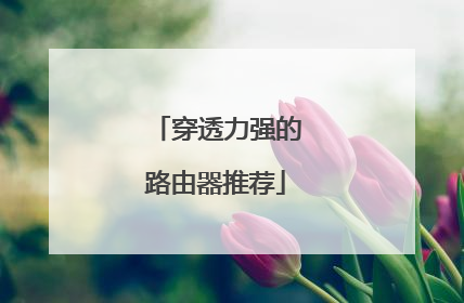 穿透力强的路由器推荐