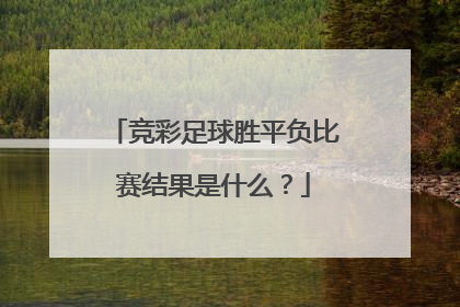 竞彩足球胜平负比赛结果是什么？