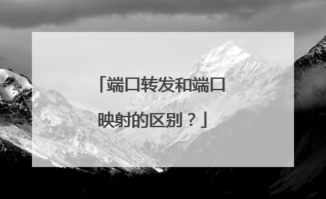 端口转发和端口映射的区别?