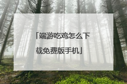 端游吃鸡怎么下载免费版手机