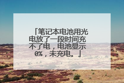笔记本电池用光电放了一段时间充不了电,电池显示0%,未充电。