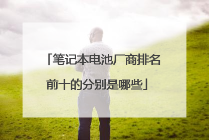 笔记本电池厂商排名前十的分别是哪些